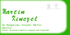 martin kinczel business card